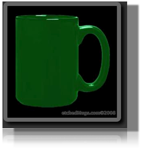 15 oz. Green Deep Etched Mug